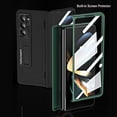 thumbnail image 2 of Dteck for Samsung Galaxy Z Fold 6 Case with Screen Protector, Hinge Protector Fine Leather & Metal Protective Phone Case with Kickstand for Galaxy Z Fold6, Pink, 2 of 6