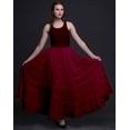 thumbnail image 2 of Phagun Women's Indian Clothing Maroon Long Casual Skirt Maxi&nbsp;Summer Wear-14, 2 of 6
