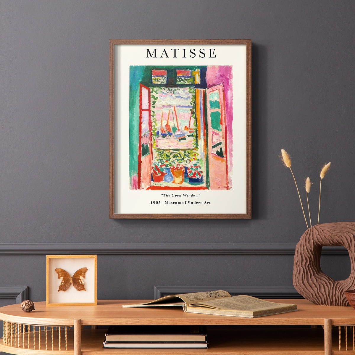 Matisse CLXXX Framed Print in Brown Solid Wood 11 x 14 Framed Print