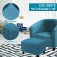 thumbnail image 2 of Topchances Club Chair Slipcover Armchair slipcover Bundles Rectangular Ottoman Slipcover Footstools Covers 2 Piece Sets Furniture Protective Cover with Elastic Bottom (L), 2 of 9