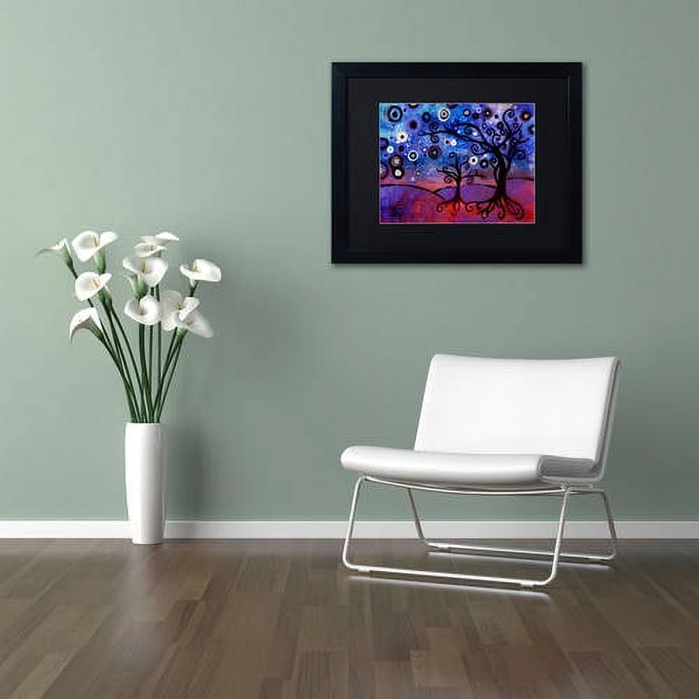 Trademark Fine Art "Star Lit Dream" Canvas Art by Natasha Wescoat, Black Matte, Black Frame