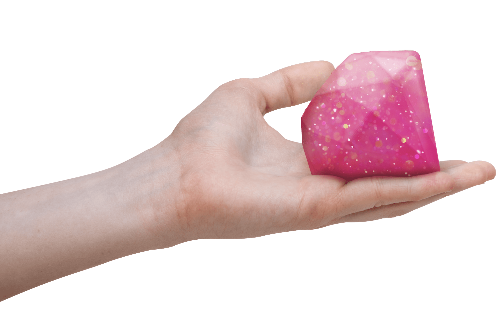 NeeDoh Groovy Jewel Novelty Toy with Glitter Water Filling, Multiple Colors, Children Ages 3+