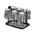 thumbnail image 1 of Juego de 6 vasos de agua de vidrio con asas y soportes, juego de tazas de vidrio con forma de flor de 7 oz., 1 of 7