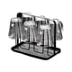 thumbnail image 1 of Juego de 6 vasos de agua de vidrio con asas y soportes, juego de tazas de vidrio con forma de flor de 7 oz., 1 of 7
