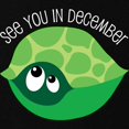 thumbnail image 2 of CafePress - December Due Date Belly Print Turtle Maternity Dar - Maternity Dark T-Shirt, 2 of 3