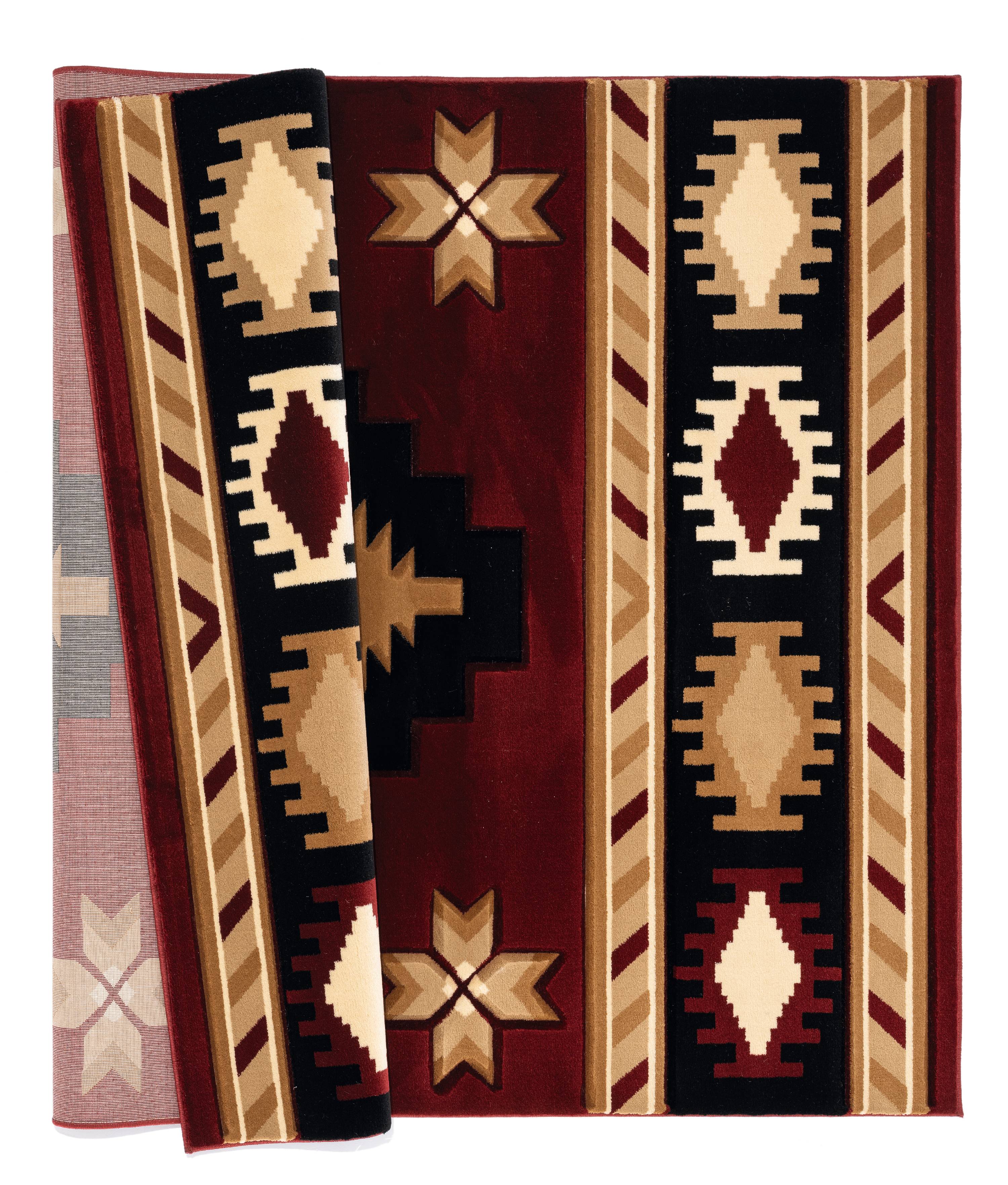 United Weavers Drachma Volos Southwestern Geometric Area Rug, Burgundy, 7'10" x 10'6"