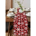 thumbnail image 4 of Christmas*winter Snowflakes Red Black Buffalo Plaid Table Runner 72 Inches, Bed Runner Dresser Scarves Tabletop for Indoor Outdoor Parties/Ceremony/Banquet, 18" x 72", 4 of 8