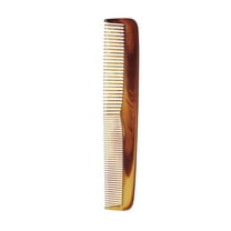 Unique Bargains 1 Pc Durable Two-Color Handle Flat Comb For Curly Hair Amber Plastic