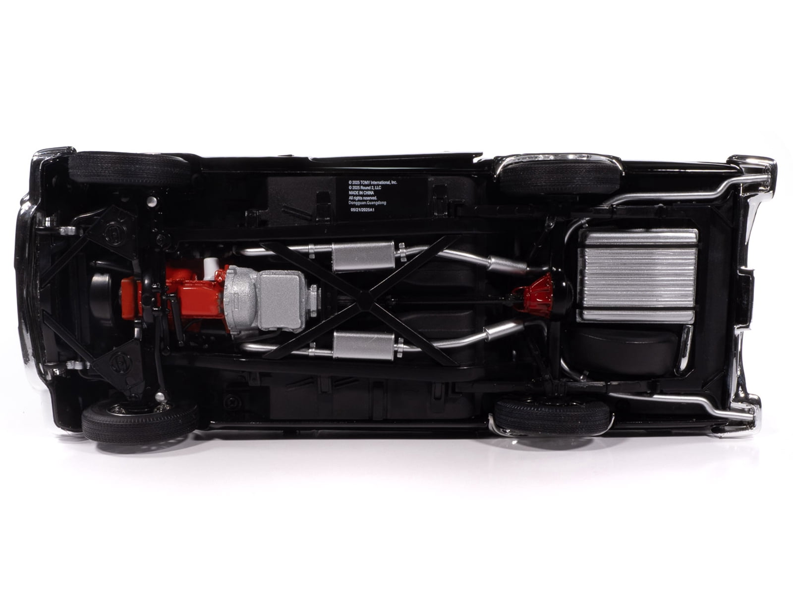 1957 Ford Thunderbird Black with White Top and Red Interior "American Muscle" Series 1/18 Diecast Model Car by Auto World