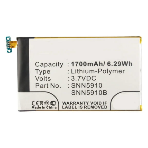 Batteries N Accessories BNA-WB-P3889 Cell Phone Battery - Li-Pol, 3.7, 1700mAh, Ultra High Capacity Battery - Replacement for Motorola EB20, SNN5899, SNN5899A, SNN5899B Battery