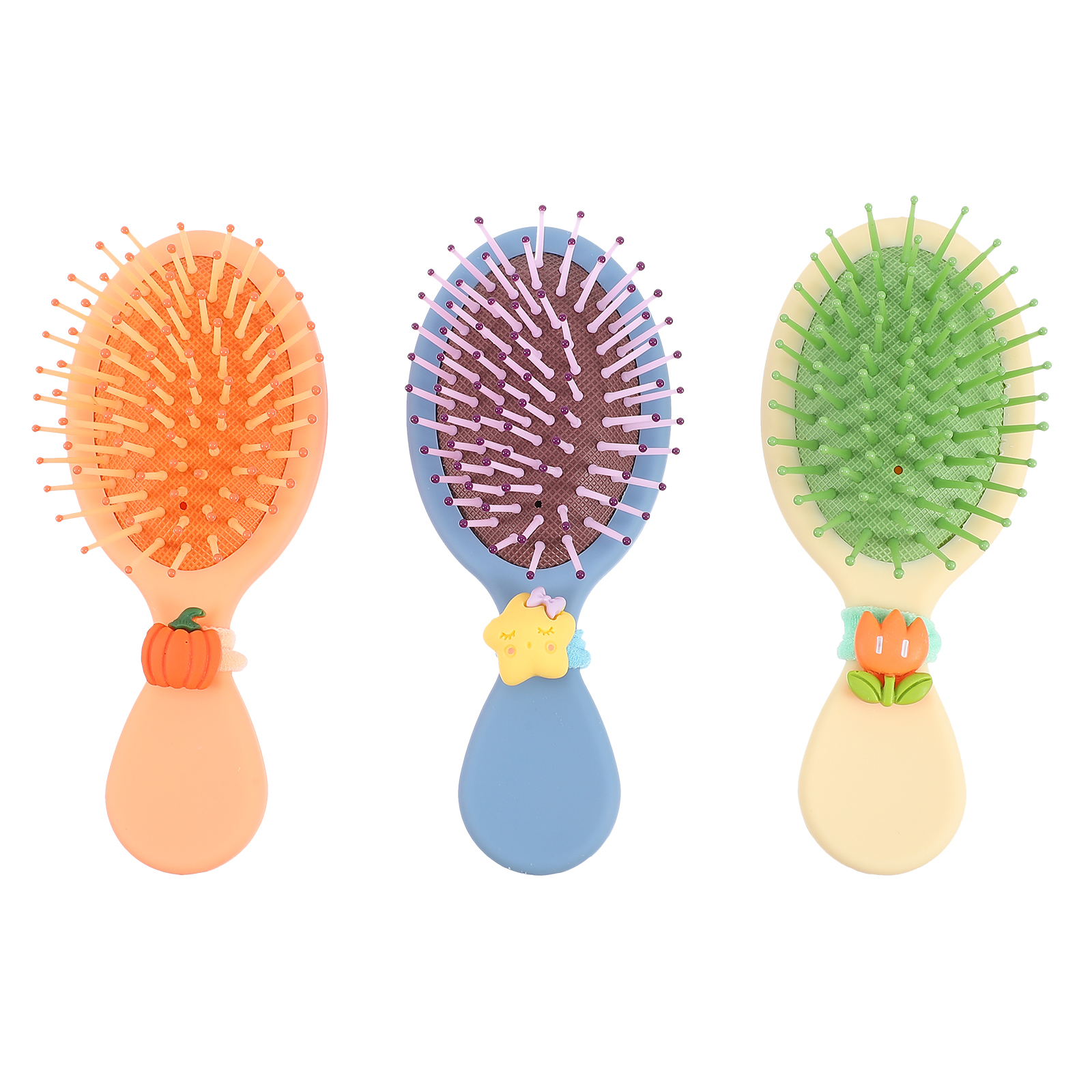 3Pcs Cartoon Kid Hair Brushes Head Massage Combs Detangling Hair
