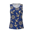 thumbnail image 3 of Picia Anchors and Nautical Pattern Women's Workout Tank Top,Breathable Activewear,Slim Fit Athletic Top,Versatile Workout Moisture-wicking top-XX-Large, 3 of 9