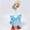 Blue, variant on Partheme 7 Inch Mini Desk Goose Summer Outfits Set, 4 Piece Cute Clothes with Hat Dress and Bag, Magnetic Porch Goose Key Decor Accessory, Funny Statue Costume for Home Office Gift, Blue