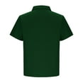 thumbnail image 4 of Fnnxeal Mens Summer Polo Shirts, Big and Tall Colleaed Tees Solid Casual Shirt Men’s Short Sleeve Shirt Button Army Green T-Shirt 4XL, 4 of 5