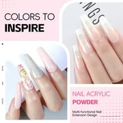 COSCELIA Acrylic Nail Kit with u v Light for Beginners 12PC Glitter Decorations Powders Nail Set Kit Nail Art Professional DIY Gift for Women