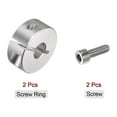 thumbnail image 3 of Uxcell 8mm Bore Set Screw Split Clamp-On Collars Aluminum Alloy, 25mm OD, 10mm Width 2 Pack, 3 of 5