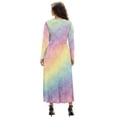 thumbnail image 2 of FKELYI Tie-Dye Rainbow Print Womens Fall Dress Long Sleeve Maxi Dress for Wedding Party Casual Outdoor Cloth V Neck Soft Dresses with Pocket, 3XL, 2 of 6