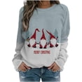 thumbnail image 1 of GHSDFBB Chandails de Noël pour Femmes Mode Loisirs Imprimé Graphique Manches Longues Hauts Mignons Chandail en Molleton Col Rond Cadeau de Noël, 1 of 5