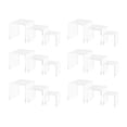 thumbnail image 1 of 6 Pack Acrylic Riser Display Stands Clear Plexiglass 3", 4", 5" High Square Retail Store Tabletop Showcase Platforms for Products and Merchandise by Marketing Holders, 1 of 4
