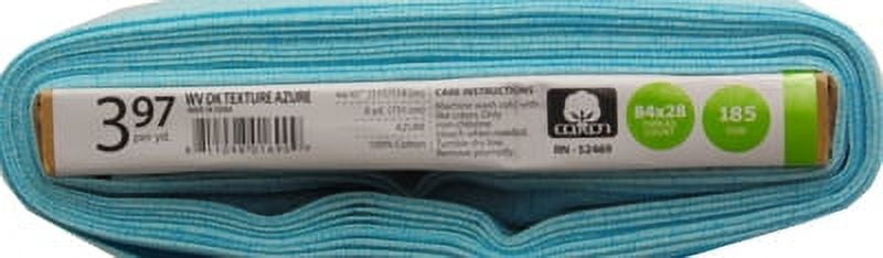 Waverly Inspirations 45\" 100% Cotton Textures Sewing & Craft Fabric 8 yd By the Bolt, Azure