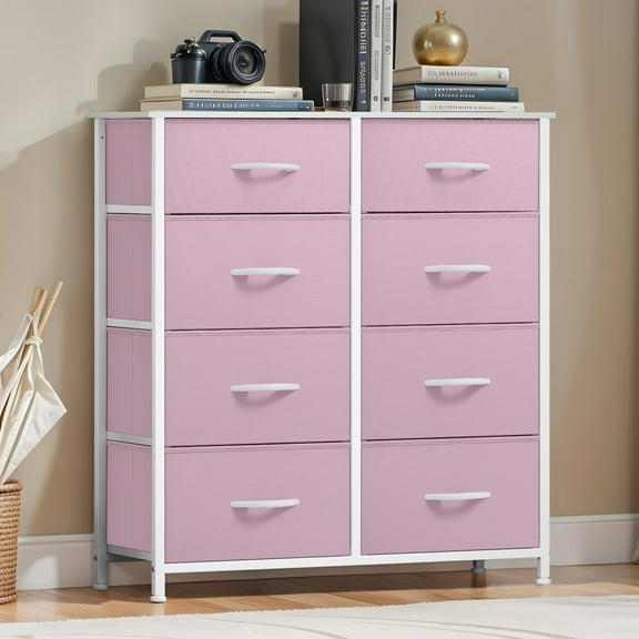 ModFusion 8-Drawer Fabric Dresser with Sturdy Steel Frame, Chest of Drawers for Bedroom, Closet & Living Room
