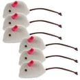 thumbnail image 1 of 6 uds ratones gato juguete suave peluche ratón gatito juguetes ratón juguetes de peluche realistas lindos ratones de peluche juguetes, 1 of 4