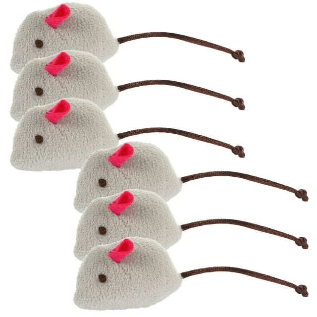 6 uds ratones gato juguete suave peluche ratón gatito juguetes ratón juguetes de peluche realistas lindos ratones de peluche juguetes