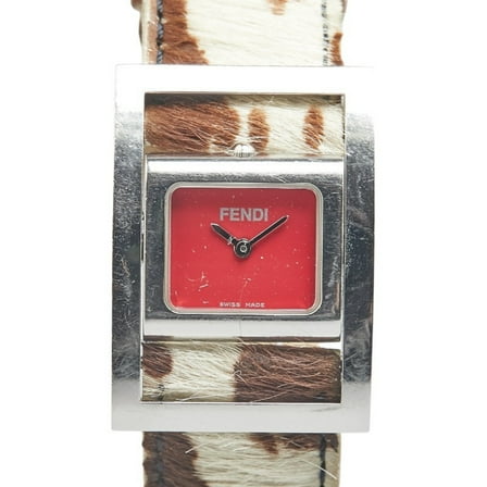 Pre-Owned Fendi Registered Model Gyro Watch, Quartz Movement, Red Dial, Stainless... (Fair)