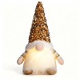 thumbnail image 2 of Christmas Decorations Indoor Outdoor, Light Up Sequin Christmas Gnome with Glowing Beard, Faceless Swedish Tomte Decor for Shelf, Mantel, Tabletop, 2 of 8