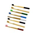 thumbnail image 1 of 8 Pcs Natural Bamboo Toothbrush Eco Friendly Round Handle Toothbrushes With Nylon Bristles (mixed Color), 1 of 3