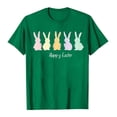 thumbnail image 2 of Felirenzacia Womens Easter Bunny Graphic Cotton T Shirt Tops Casual Holiday Pullover Tee Tops for Big Women Green,XXL, 2 of 6