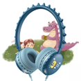 thumbnail image 3 of Casque Filaire Dinosaure Mignon pour Enfants Ajustable Bleu, 3 of 8