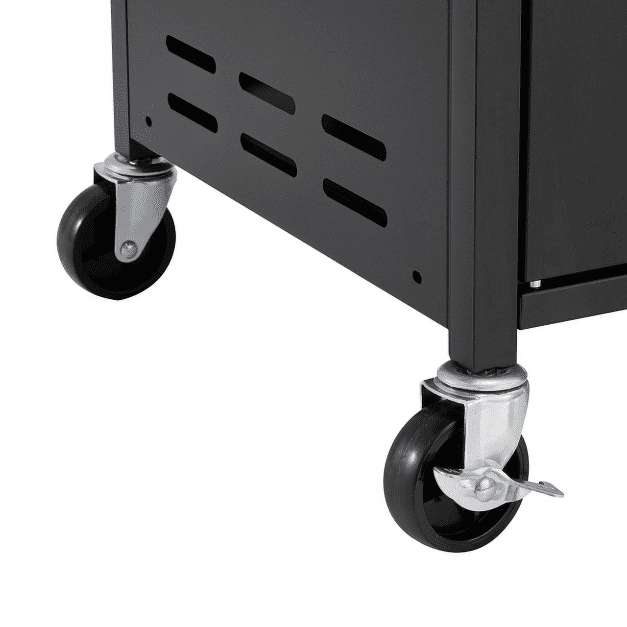 Hommow 4 Burner BBQ Propane Gas Grill,36000 BTU Stainless Steel with Stove and Side Table