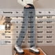 thumbnail image 3 of Cowsor Kids Girls Jeans Washed Elastic Waist Wide Leg Baggy Pants, 3 of 7