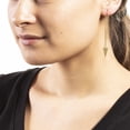 thumbnail image 2 of 18k Yellow Gold Plated Triangle Threader Fashion Earrings, 2 of 3
