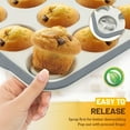 thumbnail image 5 of 12-Cup Silicone Muffin Pan for Baking - Premium Nonstick Muffin Tin with Metal Reinforced Frame, Easy to Clean Silicone Cupcake Molds, Dishwasher & Oven Safe BPA Free(Gray), 5 of 6