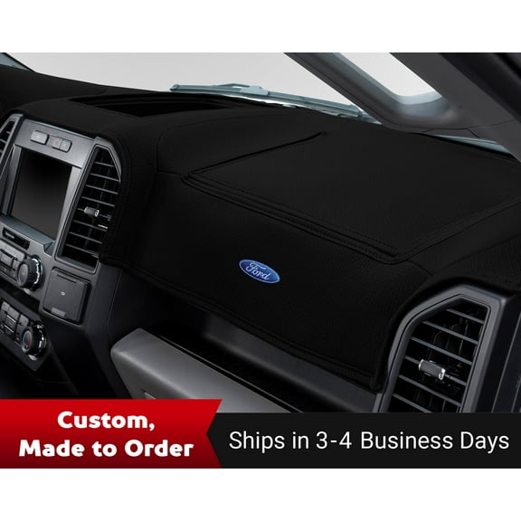 Covercraft LTD. Edition Custom Dash Cover with OLP Ford Blue Oval Logo for Ford Models | 62162DF24-01-25 | Black