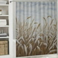 thumbnail image 6 of Fenyluxe Wheat Field Snow Sky Printed Shower Curtain Decor 100% Polyester Fiber Bathroom Decoration with Hooks 69x72, 6 of 7