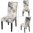 thumbnail image 3 of Pattern Chair Covers for Dining Room Set of 6, High Stretch Removable Washable Parsons Chair Slipcover for Home Party Hotel Wedding Ceremony (Gray Marble,6PCS), 3 of 6