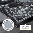 thumbnail image 5 of Beverly Rug Machine Washable Easy Cleaning Indoor Non-Slip Rugs Black / White 4'x6', 5 of 9