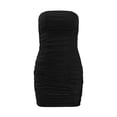 thumbnail image 5 of Vestido sexy de malla con hombros descubiertos - Tubo corsé ajustado - Vestidos fruncidos para fiestas/salidas nocturnas, 5 of 5