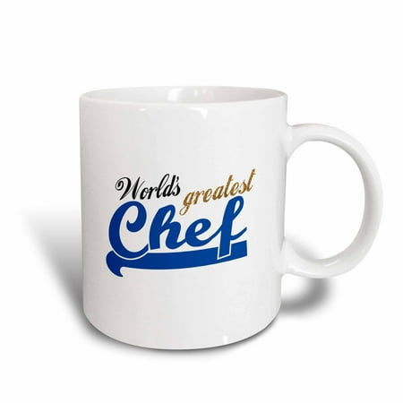 3dRose Worlds Greatest Chef - Best cook - for foodies amateur cooking fans or professional kitchen workers, Ceramic Mug, (Best Gifts For Foodies)