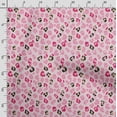 thumbnail image 3 of Soimoi Animal Skin Printed, Cotton Fleece, Fabric by The Yard Sewing DIY Stretch Fabric 56 Inches Wide, WarmFabric for Hats, Coats, Gloves, Blankets, Pink & White, 3 of 5