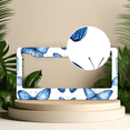 thumbnail image 2 of 1 Pcs Blue Butterflies License Plate Frame, License Plate Cover for Car Decorative Parts, Aluminum License Plate Bracket Holder Rust-Proof Weather-Proof for US Standard Car, 2 of 9