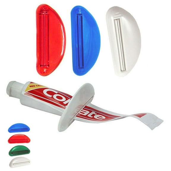 4-Pack Toothpaste Tube Squeezers – Dispenser & Rolling Holder for Maximum Extraction