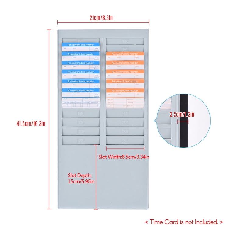 21 Card Rack Unit Cell Phone Pockets Classroom Credit Card Rack 24-Pocket Time Card Rack ...