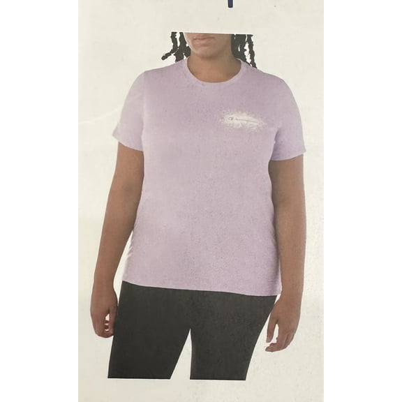 Champion Womens Graphic Tee Shirt, Lilac, Medium