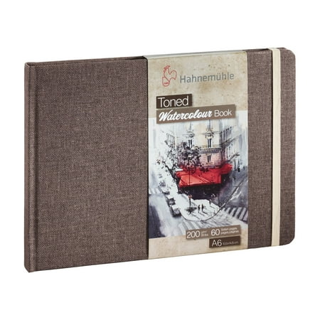 UPC: 4011367111861 | Hahnemuehle Toned Watercolor Paper Book 30 Sheets Landscape A6 (4.1 x 5.8 ) Tan