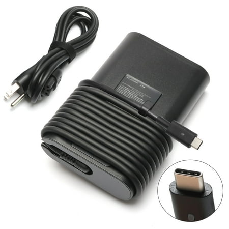 New Dell Laptop Charger 45W Watt USB Type C (USB-C) AC Power Adapter Include Power Cord for Dell XPS 13 9365 9370 9380