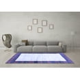 thumbnail image 3 of Ahgly Company Machine Washable Indoor Rectangle Abstract Blue Contemporary Area Rugs, 6' x 9', 3 of 4